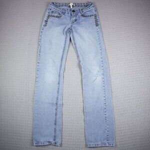 Request Jeans Embellished Stud Straight Jeans Size 3